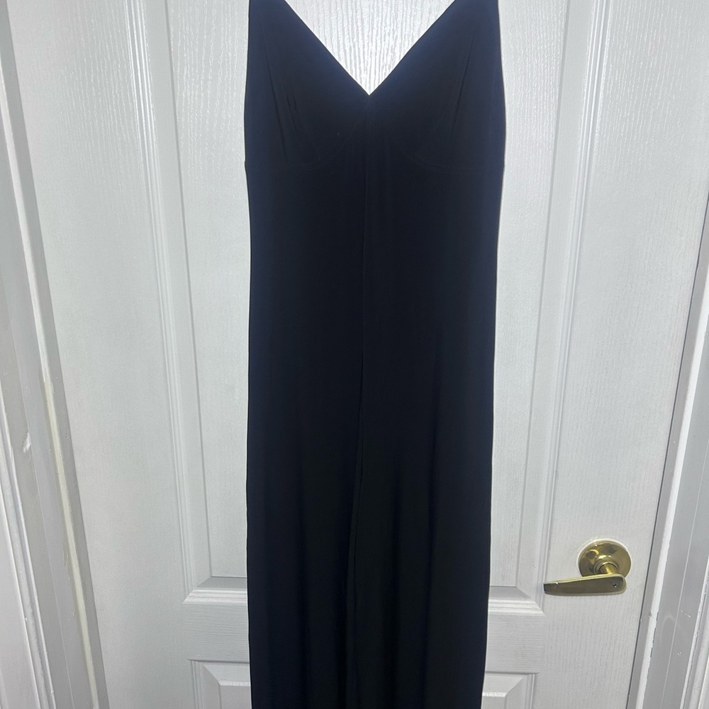 Elegant Black stretchy  high waisted jumpsuit